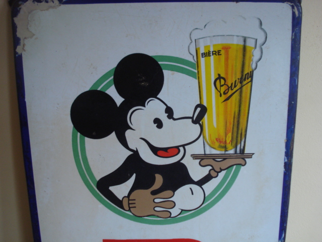emaille bord mickey mouse close,porcelain sign